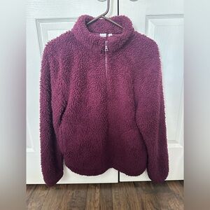 GAP Deep Burgundy Fleece Jacket